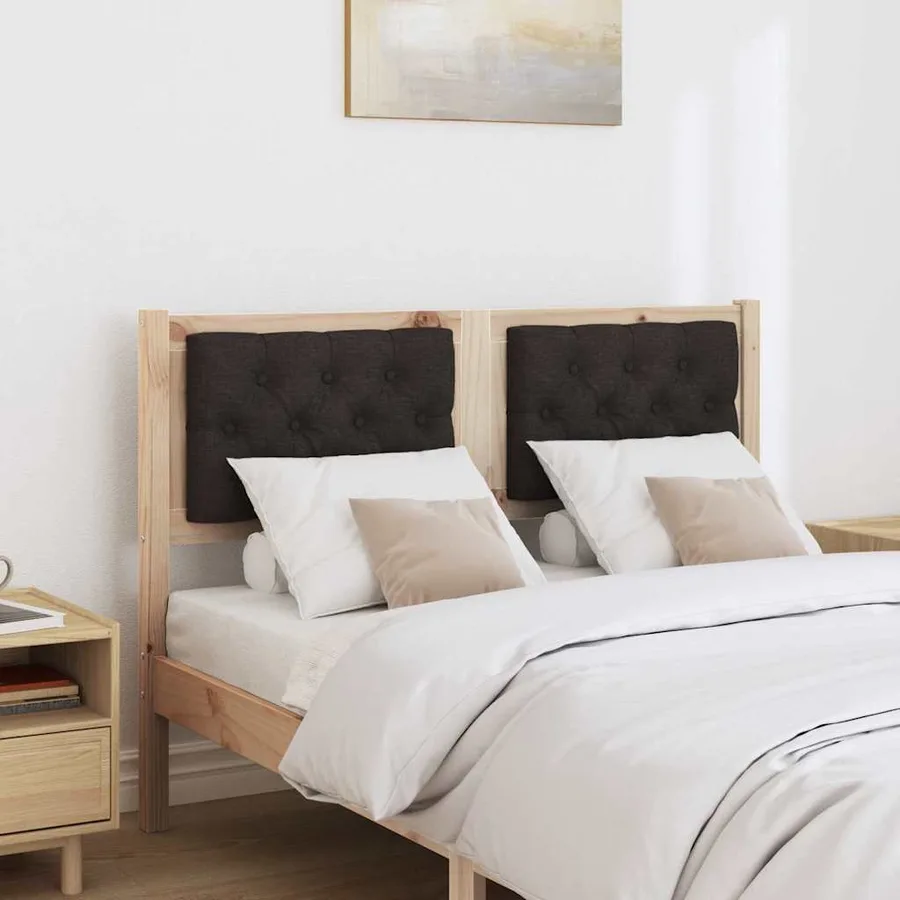 Tête de lit Autre Marron et noir 135 cm Bois massif en pin - 3