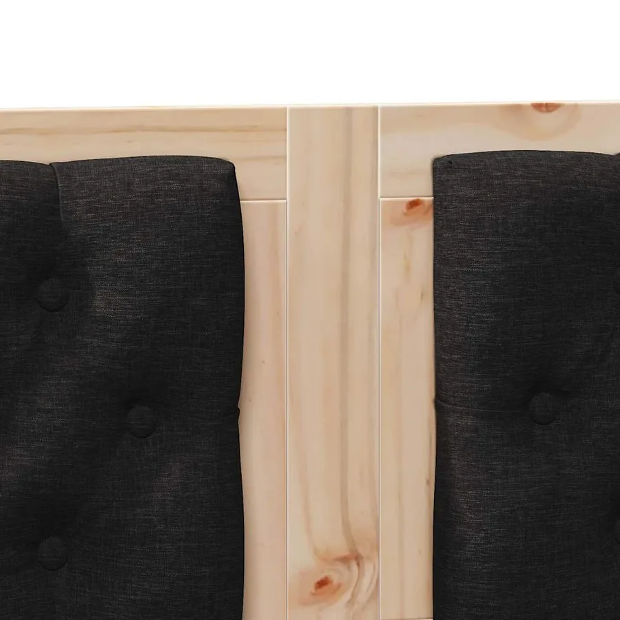 Tête de lit Autre Marron et noir 135 cm Bois massif en pin - 7