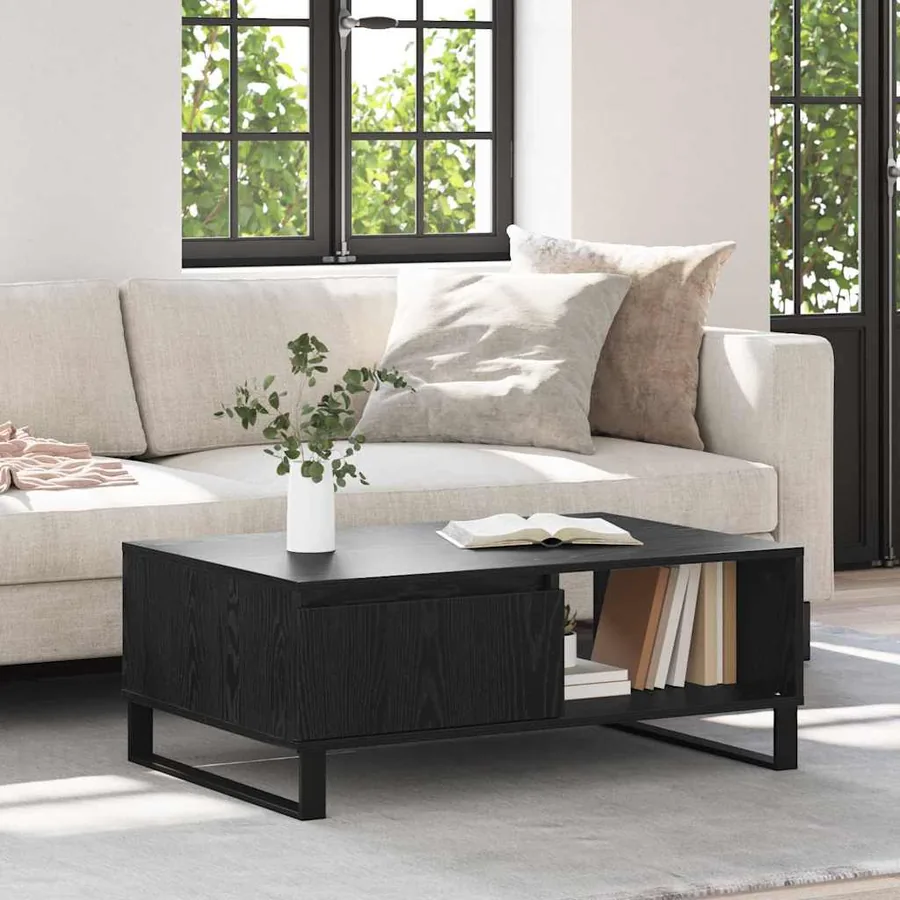 Table basse Chêne noir 90 x 60 x 35 cm Bois d'ingénierie