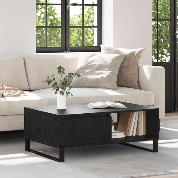 Table basse Chêne noir 90 x 60 x 35 cm Bois d'ingénierie