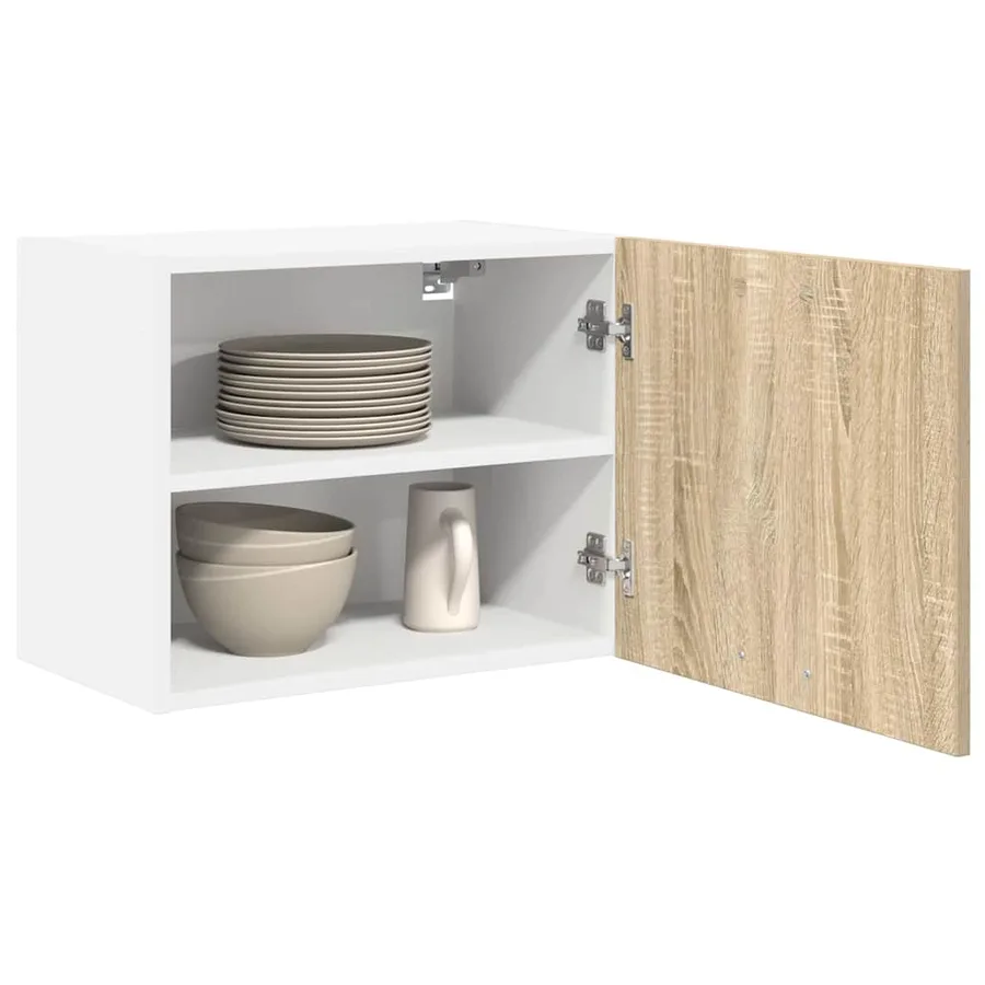Armoire suspendue 2 pcs Chêne Sonoma et Blanc 50 x 31 x 40 cm - 3