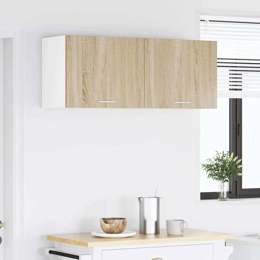 Armoire suspendue 2 pcs Chêne Sonoma et Blanc 50 x 31 x 40 cm - 4