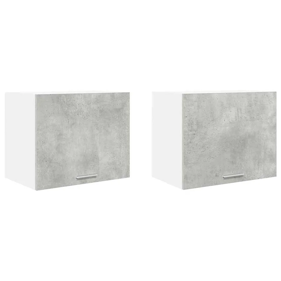 Armoire suspendue 2 pcs Gris béton et Blanc 50 x 31 x 40 cm - 2
