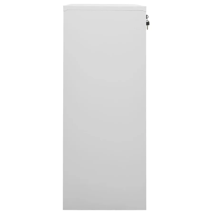 Armoire de bureau Gris clair 90x40x102 cm Acier - 3