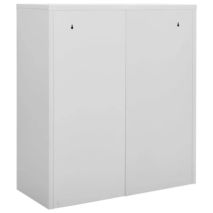 Armoire de bureau Gris clair 90x40x102 cm Acier - 5