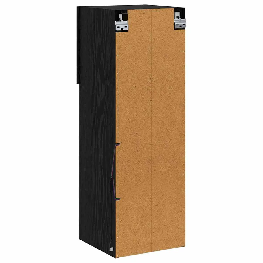 Meubles TV muraux avec LED 2 pcs Chêne noir 30,5 x 30 x 90 cm - 10