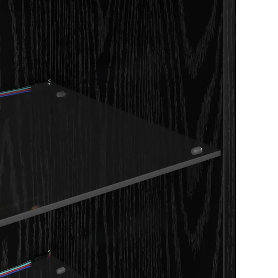 Meubles TV muraux avec LED 2 pcs Chêne noir 30,5 x 30 x 90 cm - 11