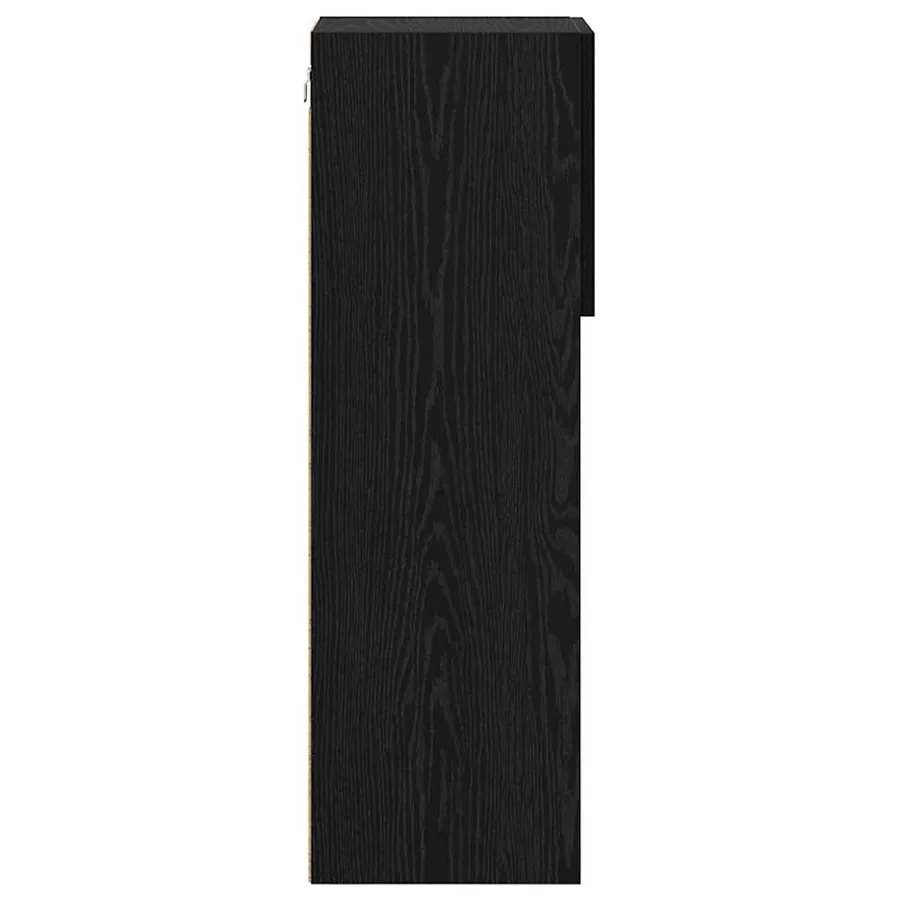 Meubles TV muraux avec LED 2 pcs Chêne noir 30,5 x 30 x 90 cm - 9