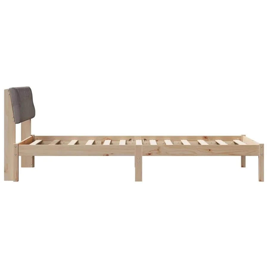 Cadre de lit Marron et taupe 100 x 200 cm Bois massif en pin - 6