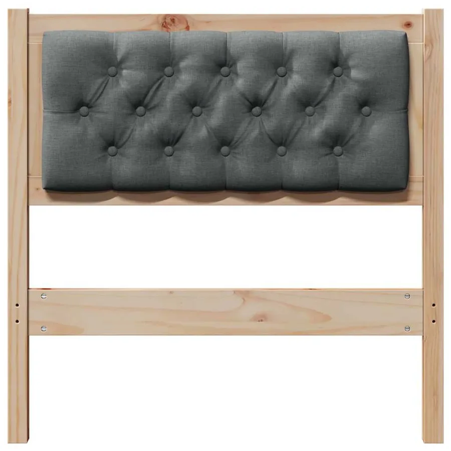 Tête de lit Autre marron et gris foncé 80 cm Bois massif en pin - 4