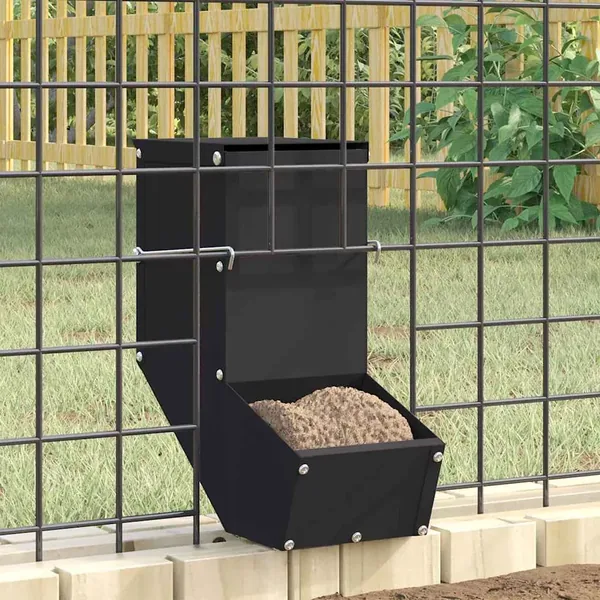 Distributeur pour lapins Noir 12,5 x 26 x 28,5 cm
