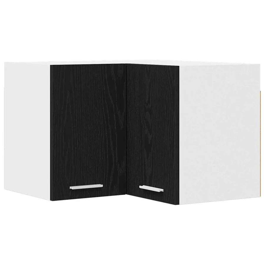Armoire suspendue Chêne noir et Blanc 57 x 57 x 40 cm - 2
