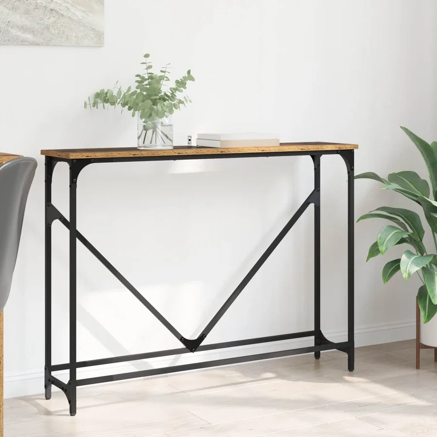 Table console Bois Ancien 102 x 23 x 75 cm Bois d'ingénierie