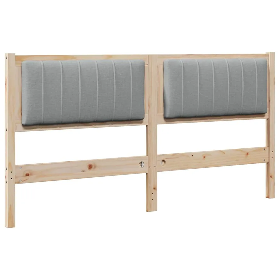 Tête de lit capitonnée Marron 160 cm Pin massif - 2