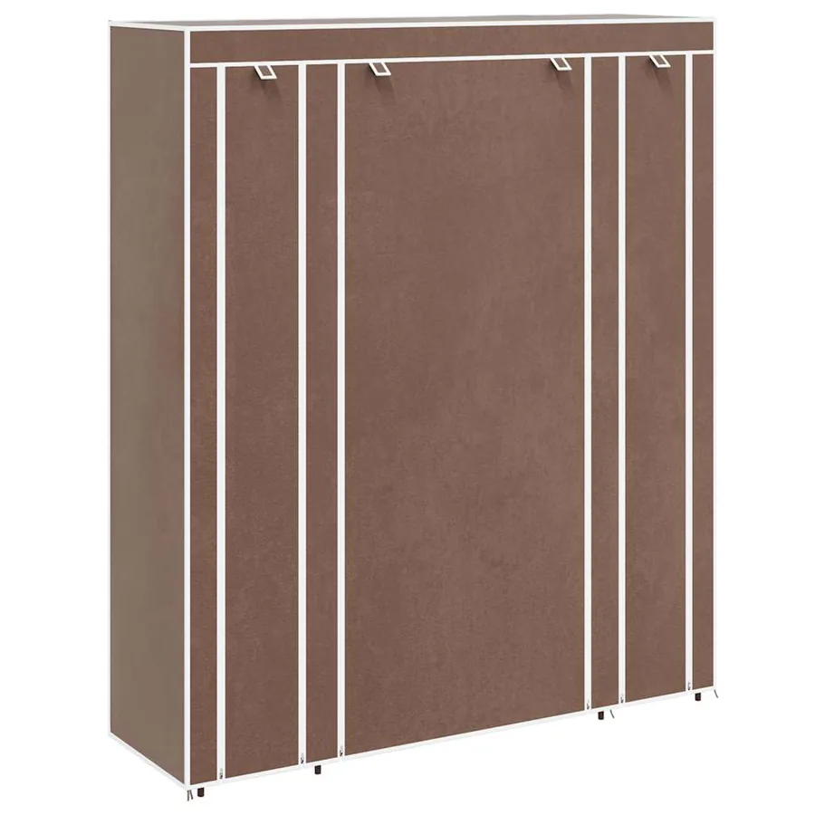 Armoire avec compartiments et tiges 45 x 150 x 176 cm Marron - 2