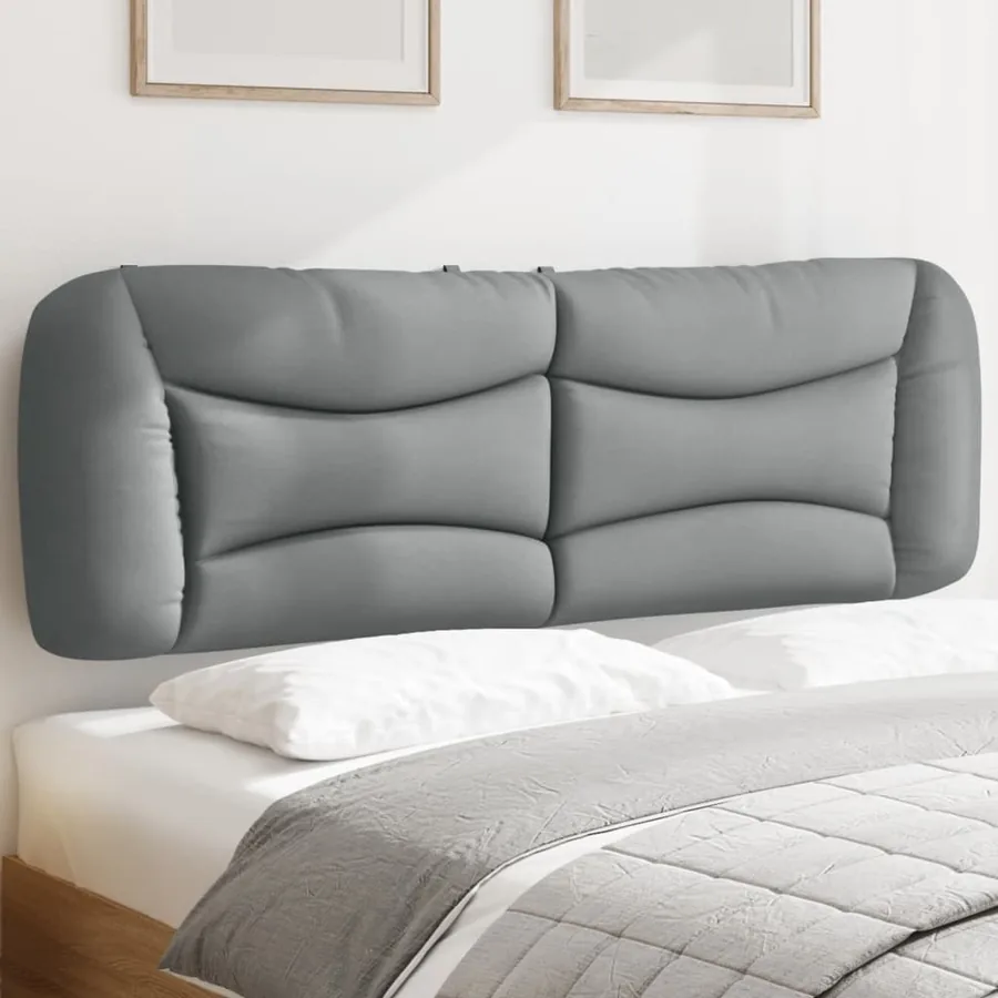 Coussin de tête de lit Hvar gris clair 152 cm tissu