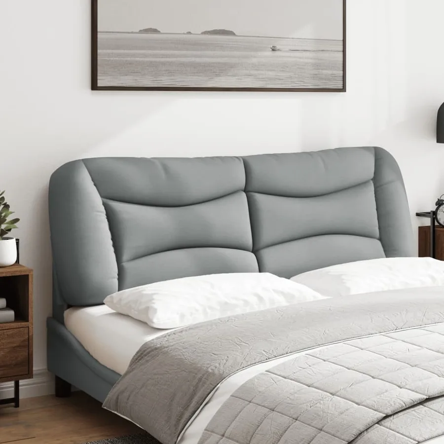 Coussin de tête de lit Hvar gris clair 152 cm tissu - 3