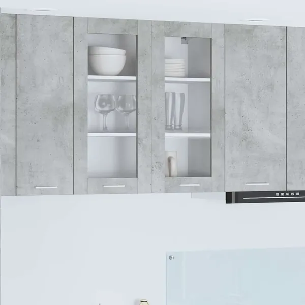 Armoire suspendue Gris béton 80 x 31 x 80 cm Bois d'ingénierie