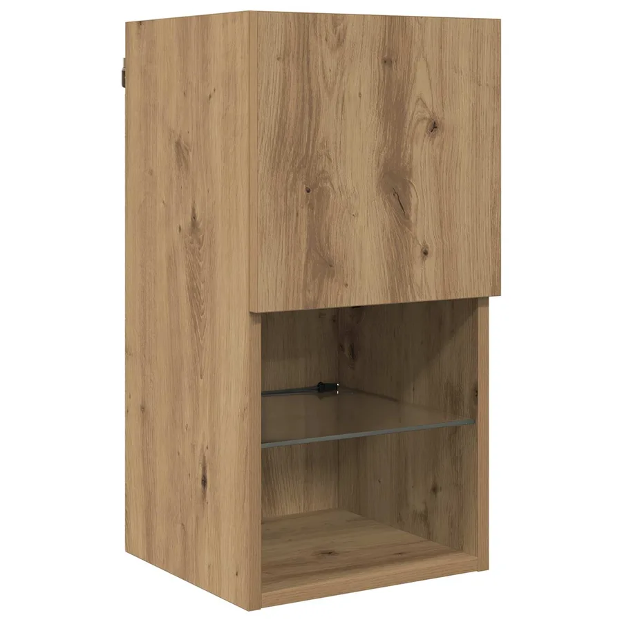 Unité murale de TV 6 pcs Chêne artisanal Bois d'ingénierie - 6