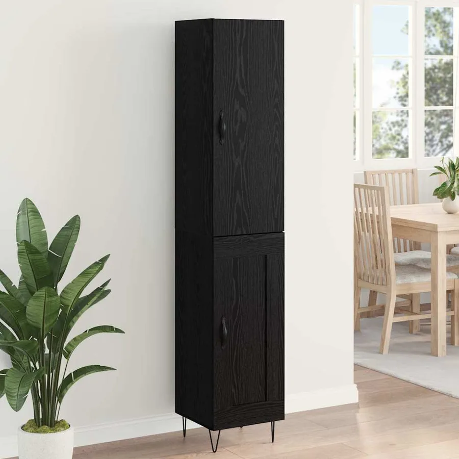 Haut Armoire Chêne noir 34,5 x 34 x 90 cm Bois d'ingénierie - 4