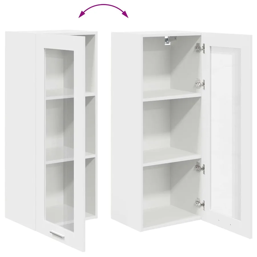 Armoire suspendue Blanc 40 x 31 x 100 cm Bois d'ingénierie - 11