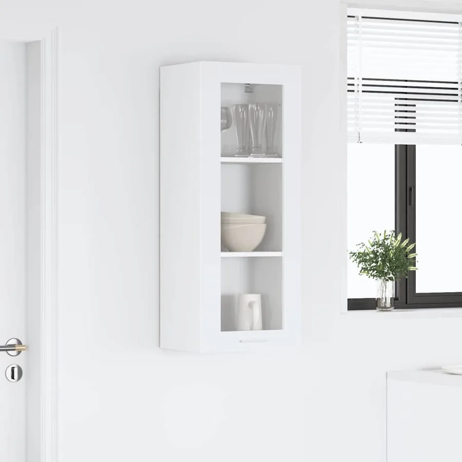 Armoire suspendue Blanc 40 x 31 x 100 cm Bois d'ingénierie - 4