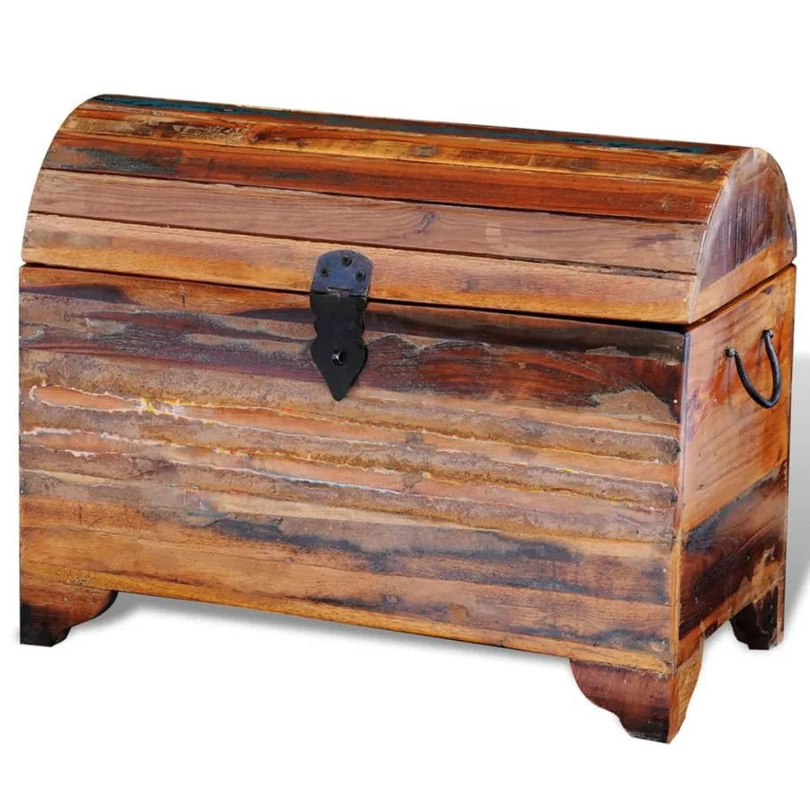 Coffre de rangement Bois de récupération massif - 2