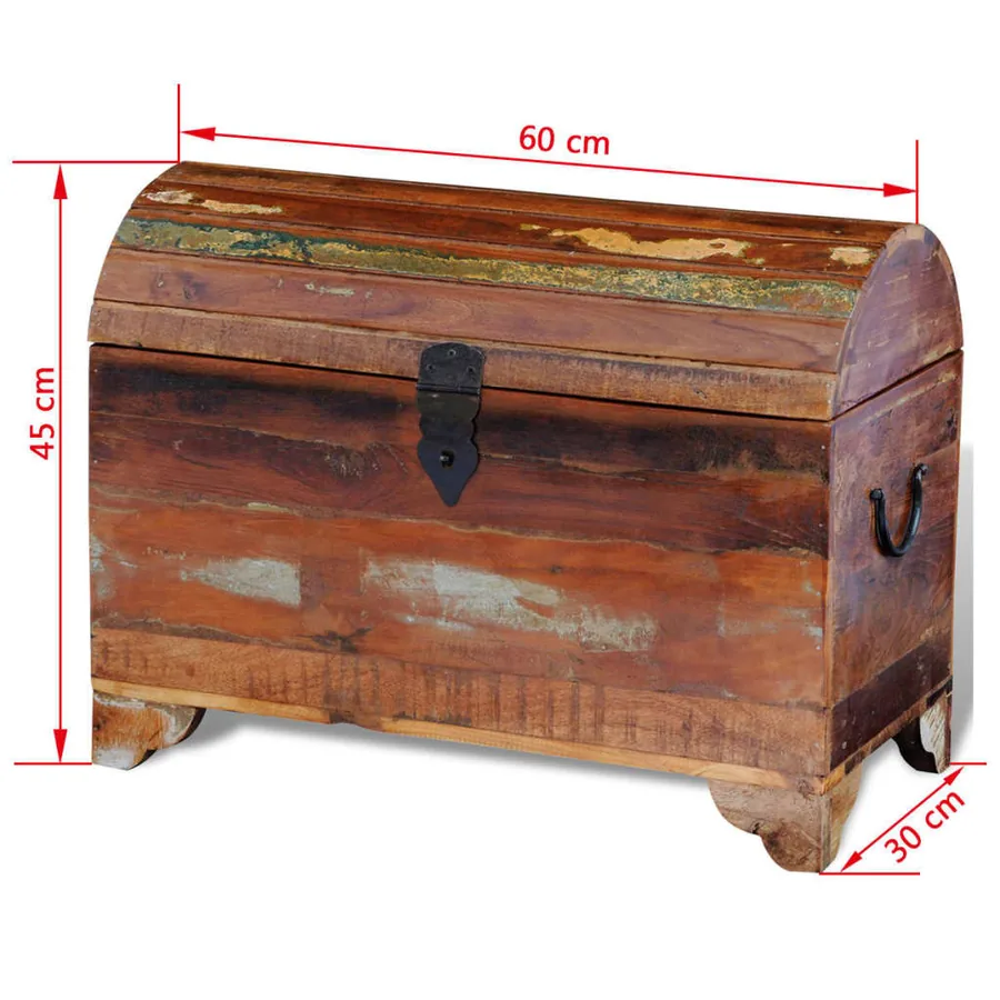 Coffre de rangement Bois de récupération massif - 9