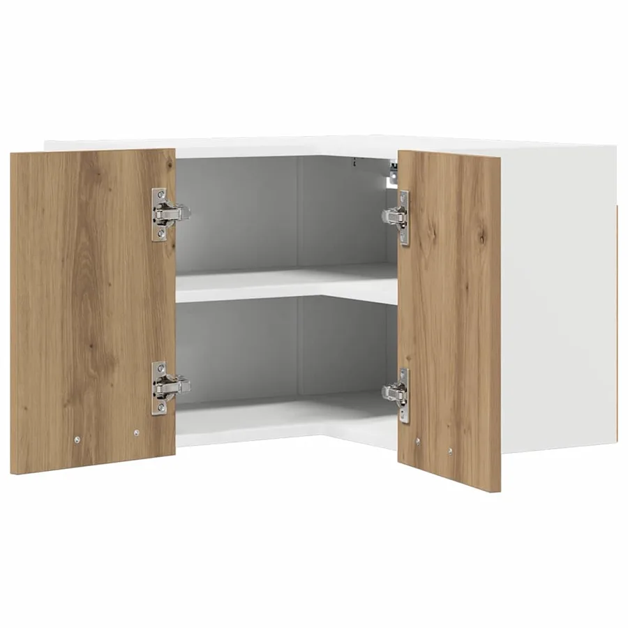 Armoire suspendue Chêne Artisan et Blanc 57 x 57 x 40 cm - 5