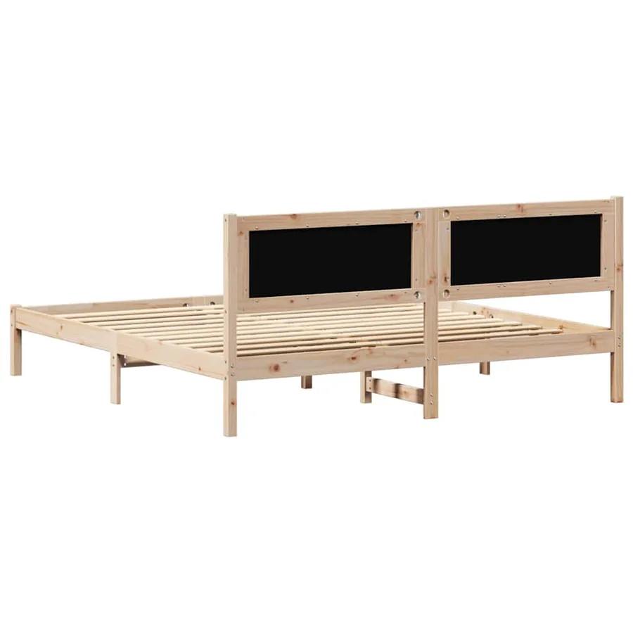 Cadre de lit Gris clair 160 x 200 cm Pin massif - 7