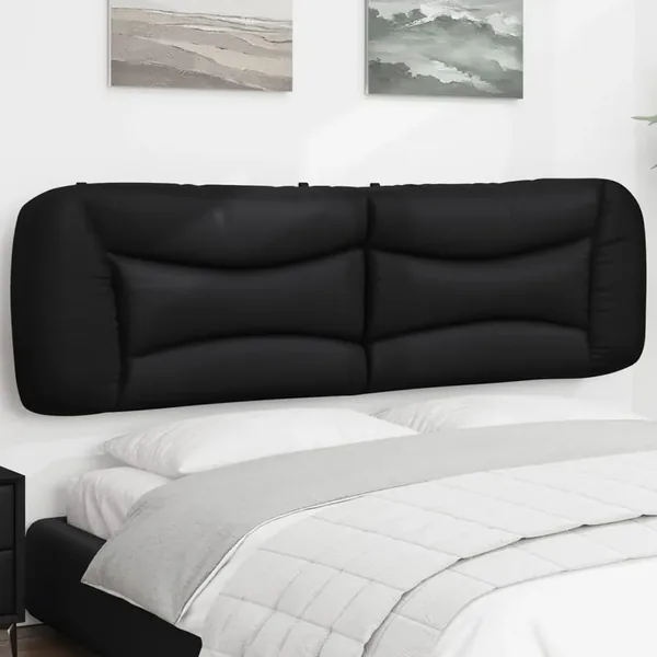 Coussin de tête de lit Hvar noir 183 cm similicuir