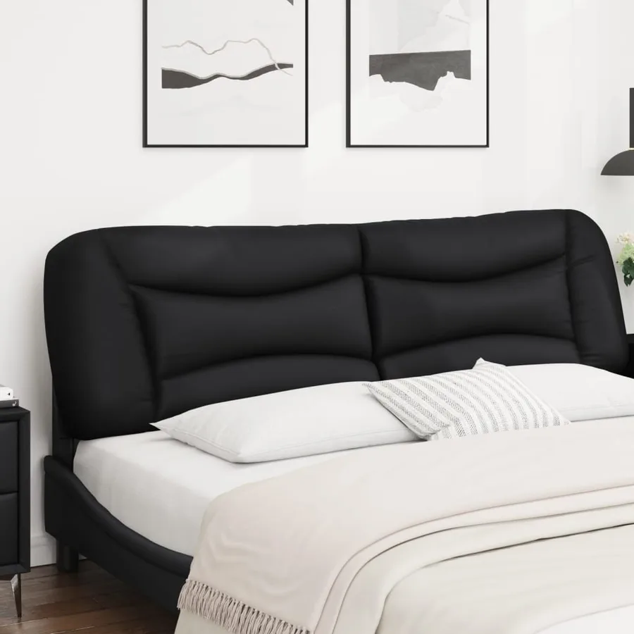 Coussin de tête de lit Hvar noir 183 cm similicuir - 4