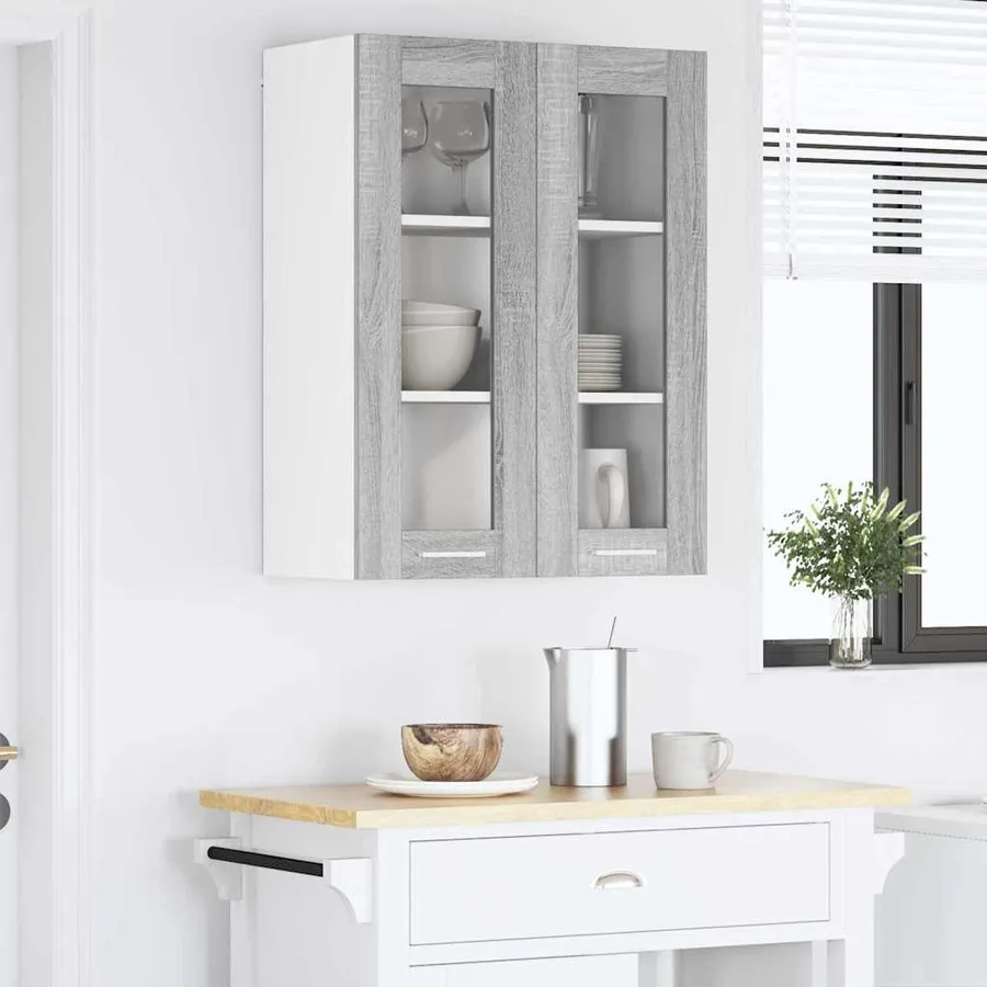 Armoire suspendue Gris Sonoma 60 x 31 x 80 cm Bois d'ingénierie - 4