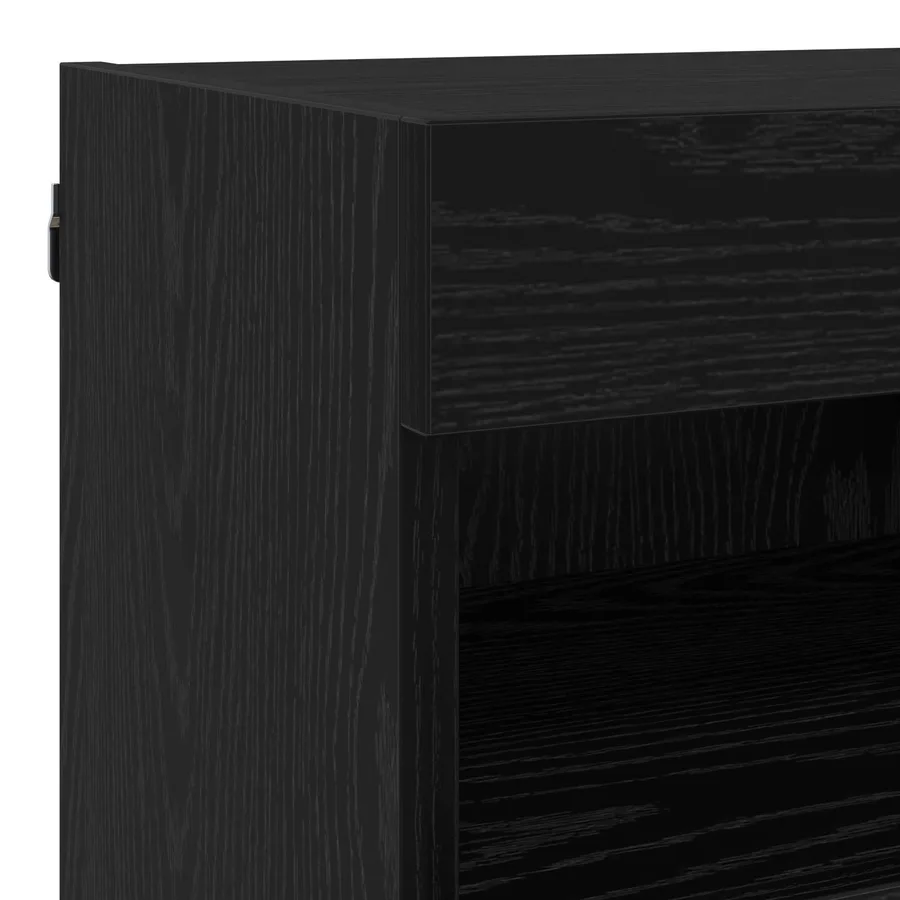 Unités murales TV avec LED 5 pcs Chêne noir 80 x 30 x 40 cm - 11