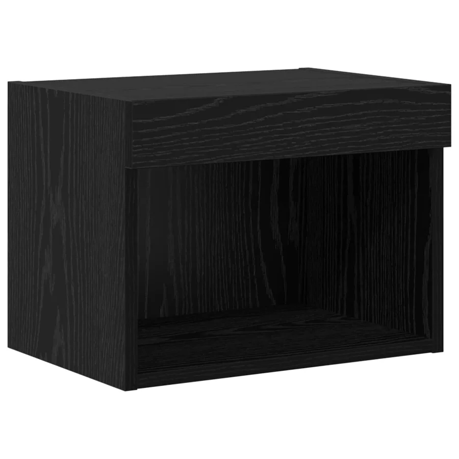 Unités murales TV avec LED 5 pcs Chêne noir 80 x 30 x 40 cm - 6