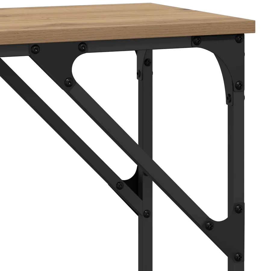 Table console chêne artisanal 140 x 29 x 75 cm - 8