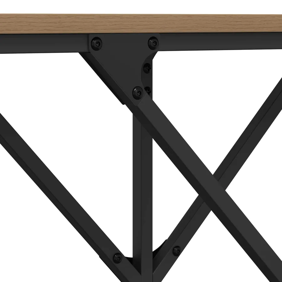 Table console chêne artisanal 140 x 29 x 75 cm - 9