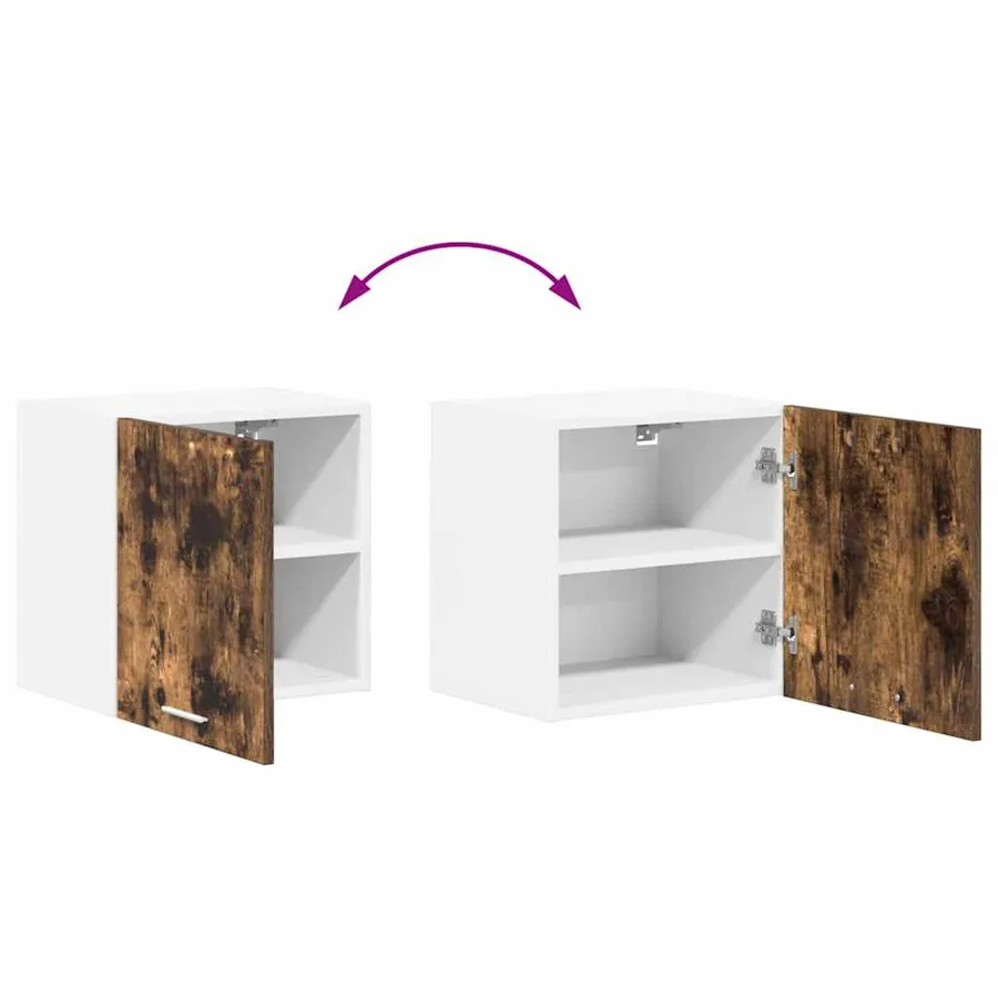 Armoire suspendue 2 pcs Chêne fumé et Blanc 40 x 31 x 40 cm - 12