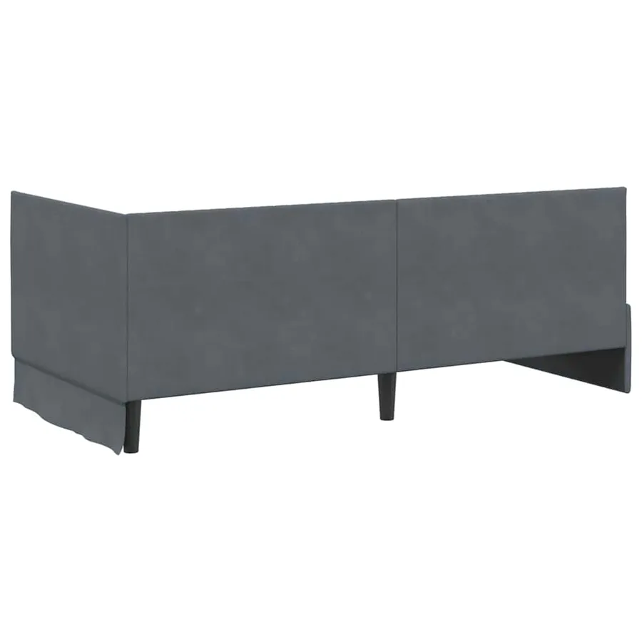 Cadre de lit d'angle avec matelas 2 pcs Gris Velours - 9