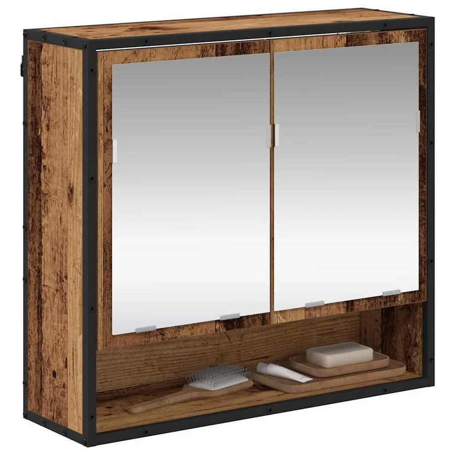 Étagère Murale avec étagère Bois ancien 65 x 20 x 60 cm - 3
