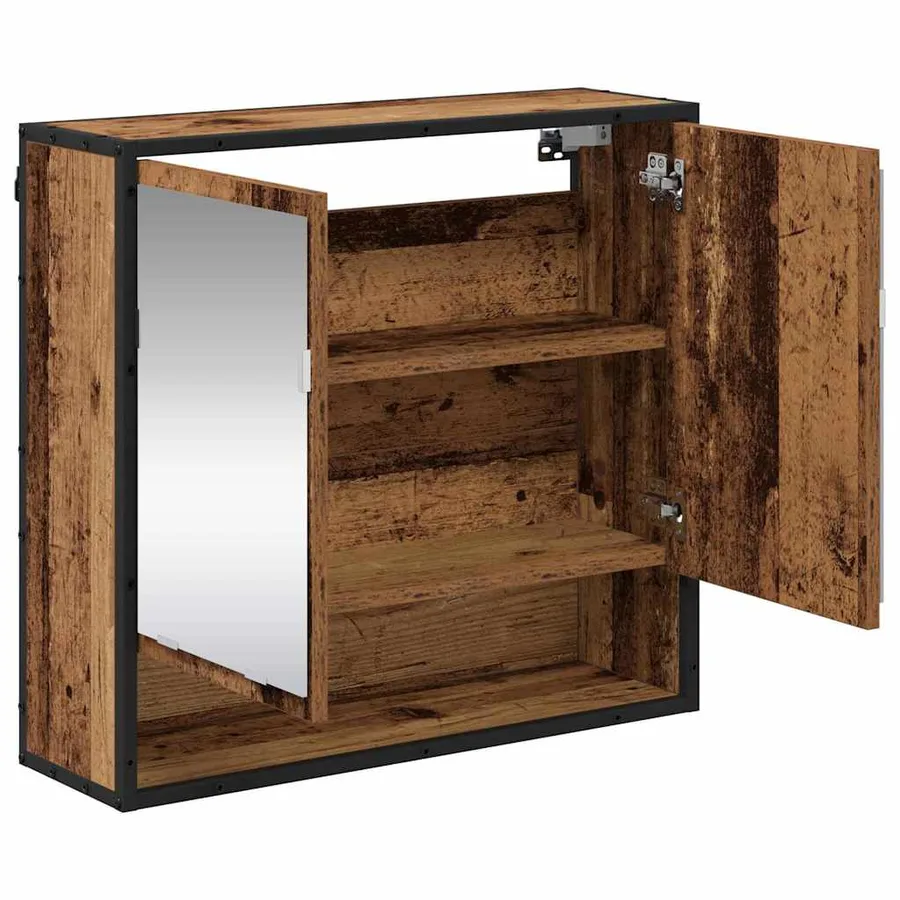Étagère Murale avec étagère Bois ancien 65 x 20 x 60 cm - 5