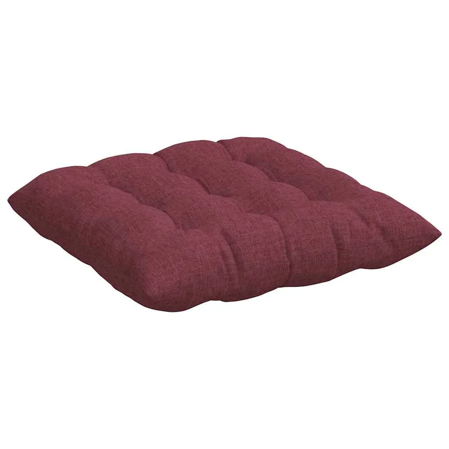 Coussins de siège 4 pcs Bordeaux 40 x 40 x 6 cm tissu - 5