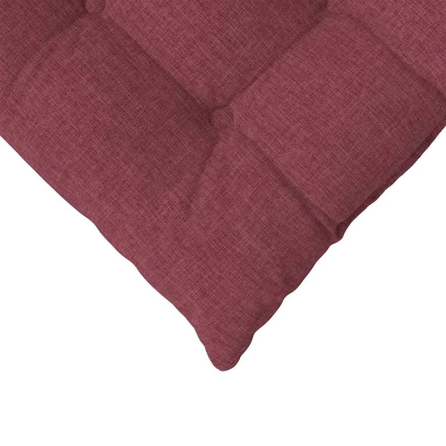 Coussins de siège 4 pcs Bordeaux 40 x 40 x 6 cm tissu - 9