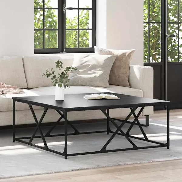 Table basse Chêne noir 100 x 100 x 40 cm Bois d'ingénierie