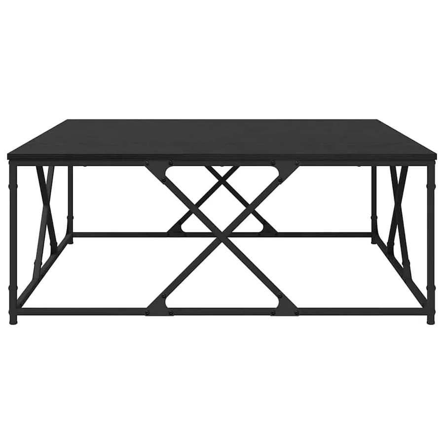 Table basse Chêne noir 100 x 100 x 40 cm Bois d'ingénierie - 5