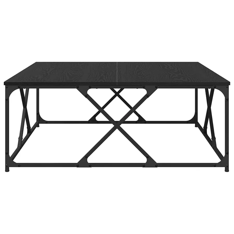 Table basse Chêne noir 100 x 100 x 40 cm Bois d'ingénierie - 6