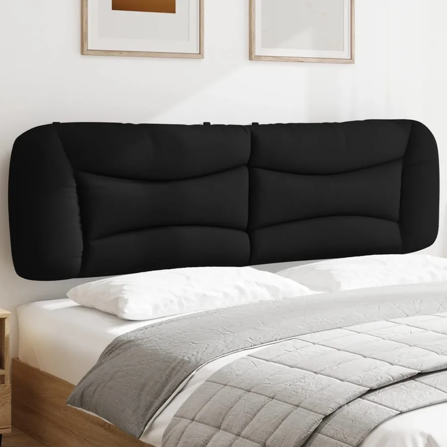 Coussin de tête de lit Hvar noir 193 cm similicuir
