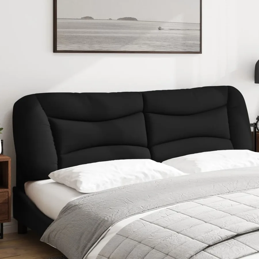 Coussin de tête de lit Hvar noir 193 cm similicuir - 4