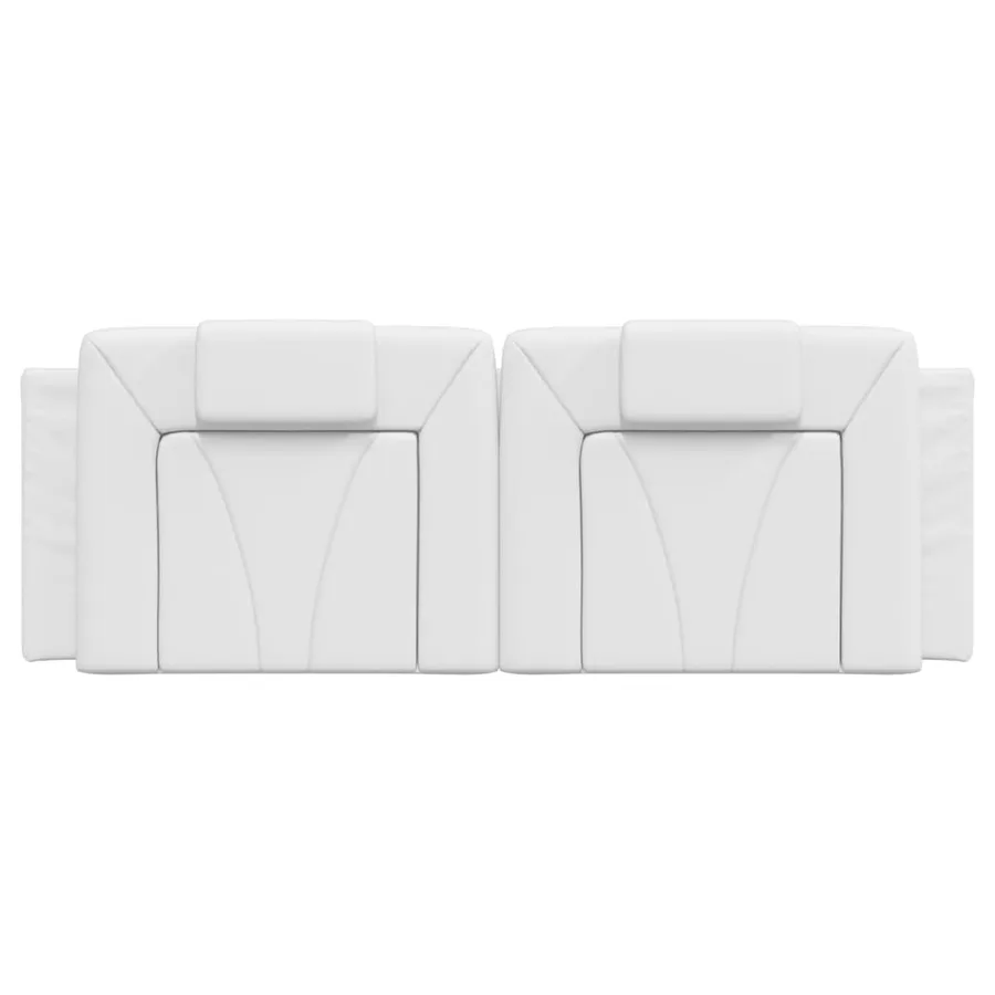 Coussin de tête de lit Viana blanc 152 cm similicuir - 5