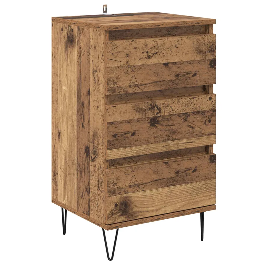 Buffet Bois Ancien 40 x 35 x 70 cm Bois d'ingénierie et fer - 2